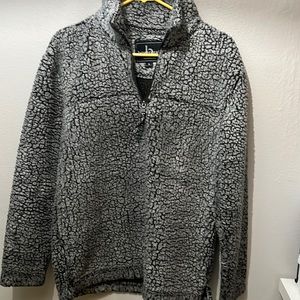 Gray furry Quarter zip